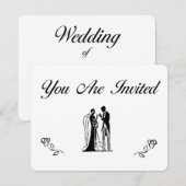 Invitation Cartons d'invitation de mariage (Devant / Derrière)