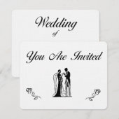 Invitation Cartons d'invitation de mariage (Devant / Derrière)