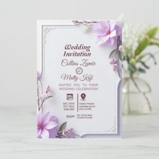 Invitation Cartons d'invitation de mariage (Debout devant)
