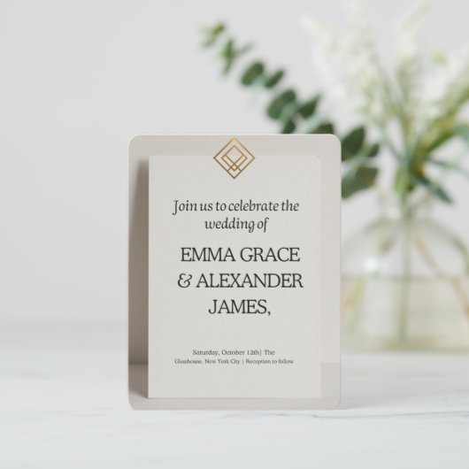 Invitation Cartons d'invitation de mariage (Debout devant)
