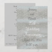 Invitation Cartons d'invitation de mariage 25ème anniversaire (Devant / Derrière)