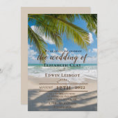 Invitation Cartons d'invitation de mariage à la plage (Devant / Derrière)