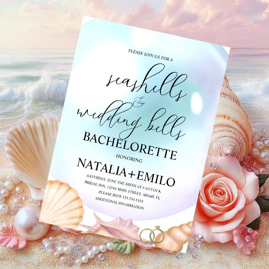 Invitation Cartons d'invitation de mariage à thème coquillage
