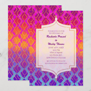 Invitation Cartons d'invitation de mariage arabe marocain aux