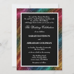Invitation Cartons d'invitation de mariage arc-en-ciel pour p