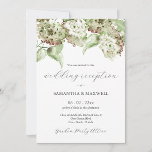 Invitation Cartons d'invitation de mariage au Hortensia Vert 