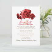 Invitation Cartons d'invitation de mariage aux roses vintage (Debout devant)