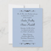 Invitation Cartons d'invitation de mariage bleus (Devant)