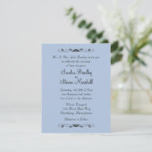 Invitation Cartons d'invitation de mariage bleus (Debout devant)