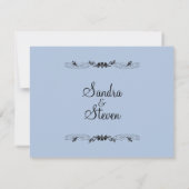 Invitation Cartons d'invitation de mariage bleus (Dos)