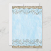 Invitation Cartons d'invitation de mariage Blue & Red Rustic (Dos)
