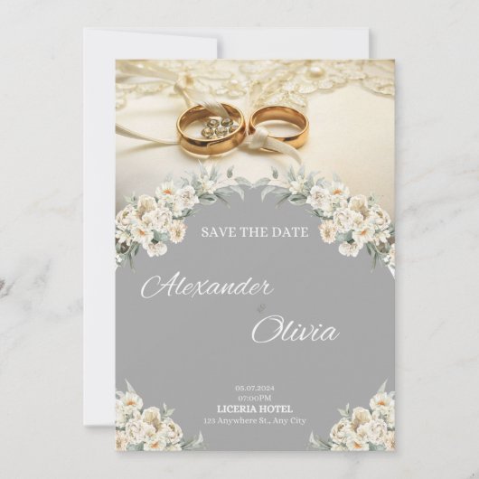 Invitation "Cartons d'invitation de mariage chic : Designs él (Devant)