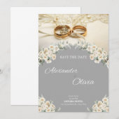 Invitation "Cartons d'invitation de mariage chic : Designs él (Devant / Derrière)