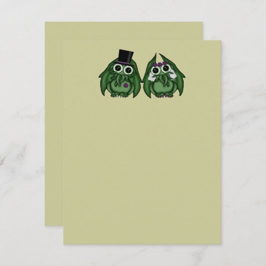 Invitation Cartons d'invitation de mariage de Cthulhu vierges (Devant / Derrière)