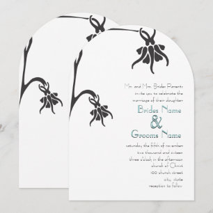 Invitation Cartons d'invitation de mariage découpés Art Déco 