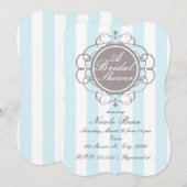 Invitation Cartons d'invitation de mariage élégants à rayures (Devant / Derrière)