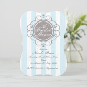 Invitation Cartons d'invitation de mariage élégants à rayures (Debout devant)