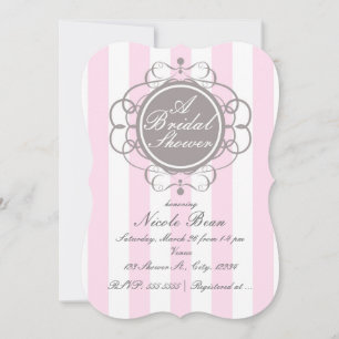 Invitation Cartons d'invitation de mariage élégants à rayures