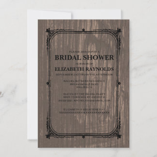 Invitation Cartons d'invitation de mariage en bois de grange