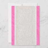 Invitation Cartons d'invitation de mariage en lin rose clair (Dos)