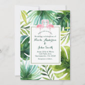 Invitation Cartons d'invitation de mariage Feuilles tropicale (Devant)