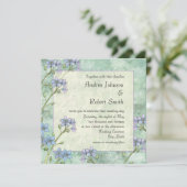 Invitation Cartons d'invitation de mariage Floral Forget Me N (Debout devant)