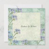 Invitation Cartons d'invitation de mariage Floral Forget Me N (Dos)