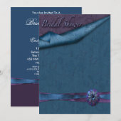 Invitation Cartons d'invitation de mariage floral sarcelle et (Devant / Derrière)