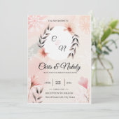 Invitation Cartons d'invitation de mariage floraux (Debout devant)