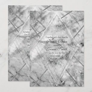 Invitation Cartons d'invitation de mariage glamour en marbre 