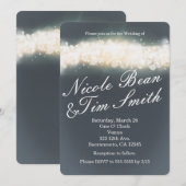 Invitation Cartons d'invitation de mariage Grey Sparkle Light (Devant / Derrière)