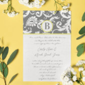 Invitation Cartons d'invitation de mariage gris charbon et ja