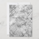 Invitation Cartons d'invitation de mariage gris et blanc marb (Devant)