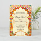 Invitation Cartons d'invitation de mariage indien pour les Ét (Debout devant)