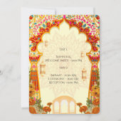 Invitation Cartons d'invitation de mariage indien pour les Ét (Dos)
