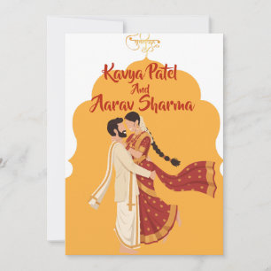 Invitation Cartons d'invitation de mariage indien pour les Ét