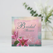 Invitation Cartons d'invitation de mariage Lily Rose Teal Ble (Debout devant)