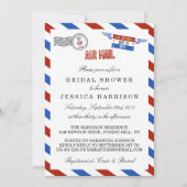 Invitation Cartons d'invitation de mariage moderne par avion (Devant)