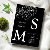 Invitation Cartons d'invitation de mariage noirs