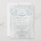 Invitation Cartons d'invitation de mariage plage avec hippoca (Devant)