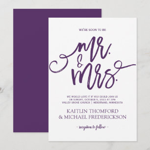 Invitation Cartons d'invitation de mariage prune / violet É