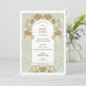 Invitation Cartons d'invitation de mariage rétro Art Nouveau (Debout devant)