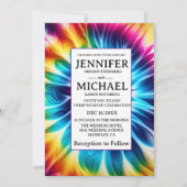 Invitation Cartons d'invitation de mariage tie-dye psychédéli (Devant)
