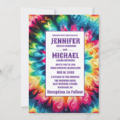 Invitation Cartons d'invitation de mariage tie dye psychédéli (Devant)