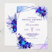 Invitation Cartons d'invitation de mariage turquoise violet (Devant / Derrière)