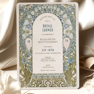 Invitation Cartons d'invitation de mariage vintage Art Nouvea