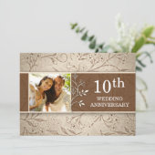 Invitation Cartons d'invitation de photos pour les 10 ans de  (Debout devant)