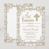 Invitation Cartons d'invitation de première communion blanc e (Devant / Derrière)