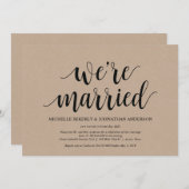 Invitation Cartons d'invitation de réception de mariage en el (Devant / Derrière)