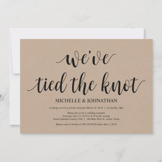 Invitation Cartons d'invitation de réception de mariage en fu (Devant)